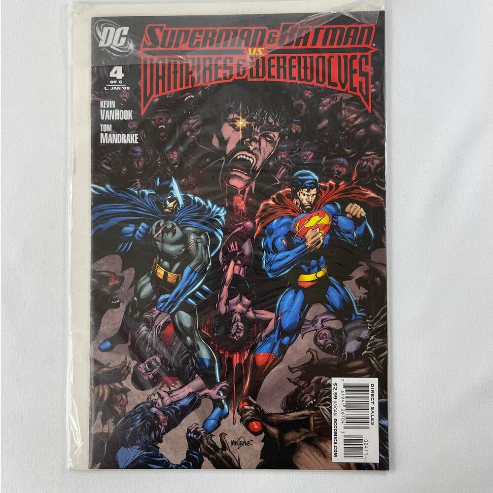 Superman and Batman Versus Vampires and Werewolves Comic Book #4 Kevin VanHook